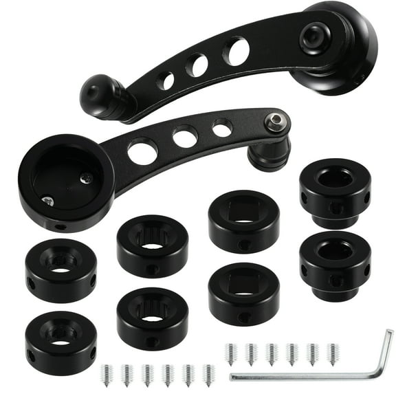 Window Crank Set Car Window Shake Handle Winders Crank Rocker Aluminum Universal Doors Crank Handles Left Right Set Car Door