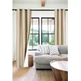 thumbnail image 1 of Gorgeous Home Linen 2‑Panel Blackout Thermal Window Curtains, Bronze Grommet Top, Taupe Sand, 108 in Extra Long Adam Home Décor, 1 of 5
