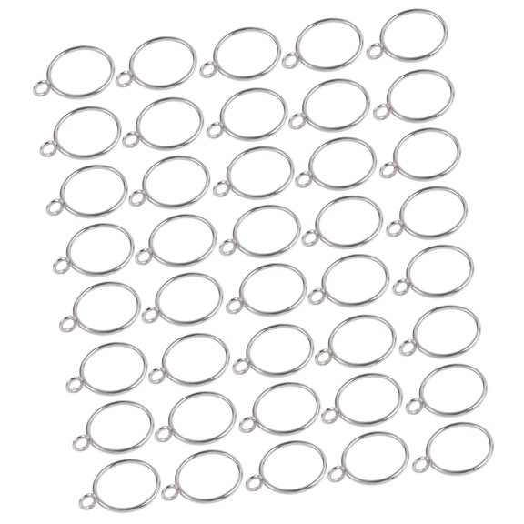 Window Curtain Eyelets Iron Hardware 40 Pack 1.38 Inch for Rod Mount Panel Replacement Household Use Decor