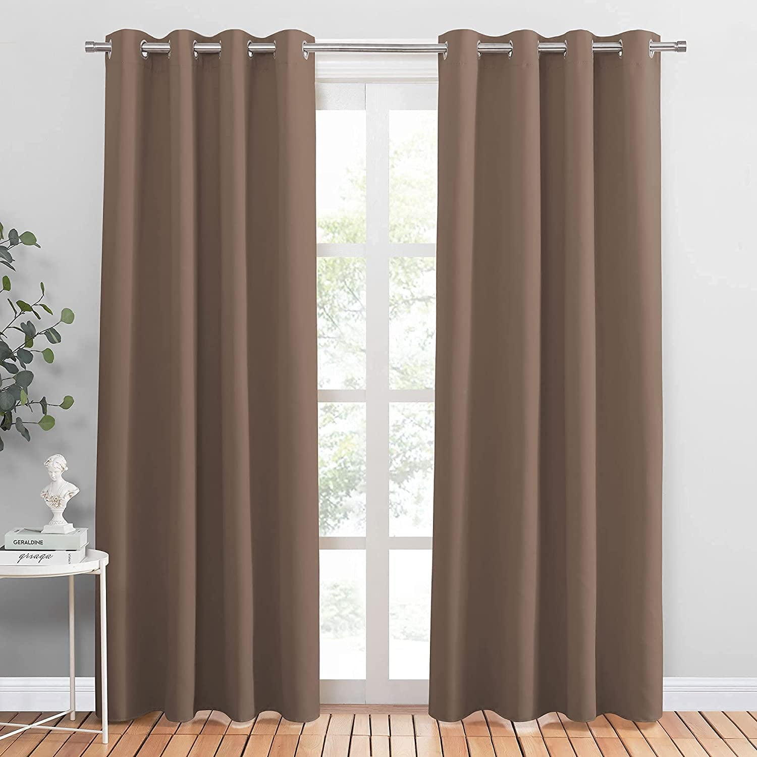 Window Curtain Panels Grommets Top Thermal Insulated Light Blocking