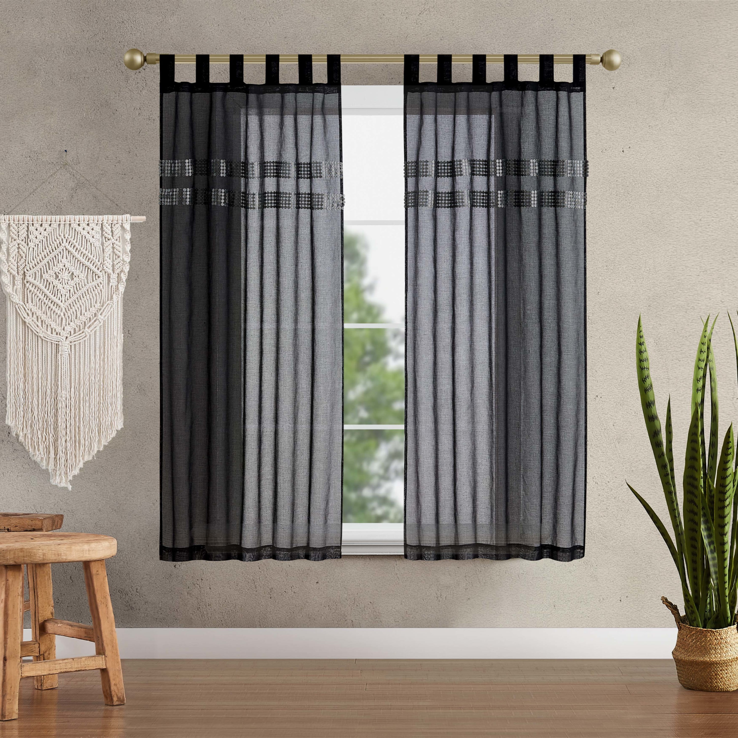 Tab Top Black Curtainsnull