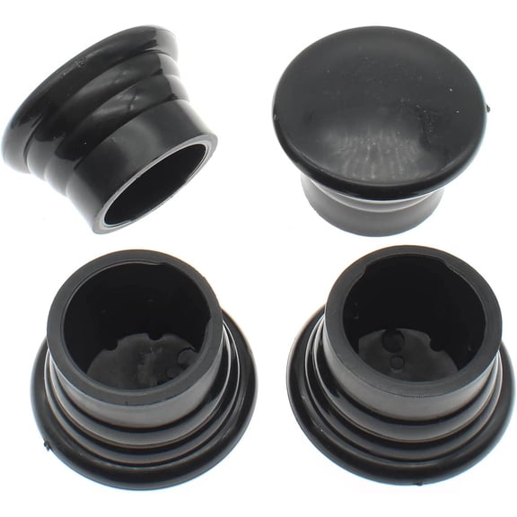 Window Curtain Rod Cap Finials End Plug for Roman Curtain Rods [Black]