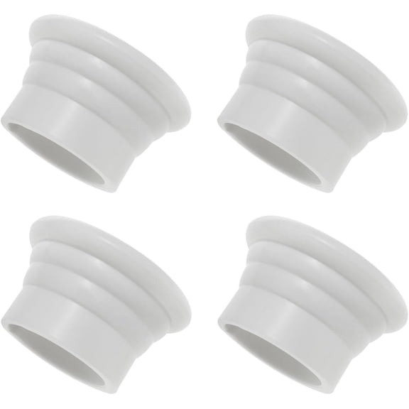 Window Curtain Rod Caps Curtain Pole End Plug Caps Window Rod Stoppers for Offices Living Rooms Bedrooms (White) 4PCS