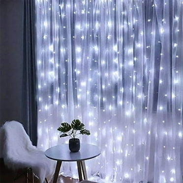 Window Curtain String Light, 300 LED 8 Modes USB Starry Christmas New Year String Light, Fairy Light, Curtain light, Decorative Lighting for Room, Garden, Wedding, Party(9.9x9.9 Ft)
