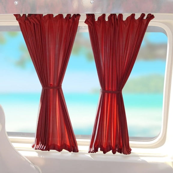 Window Curtain for Mercedes Sprinter W906 2006-2018 MWB Double Sliding Red
