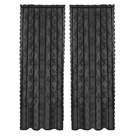 Window Curtain, Torqee Indoor Window Screen, Hanging Window Panel, for Living Room Window, Bedroom Window and Household Indoor Area, Black, S, 1PC