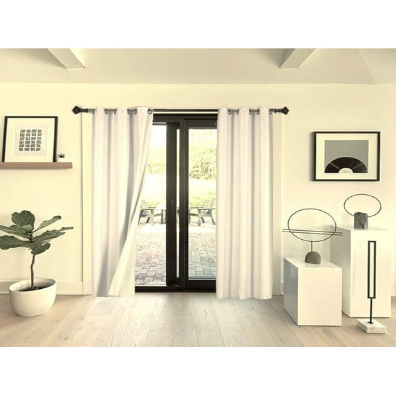 Window Curtain for Bedroom ADAM Home Decor 1 Panel Thermal 100% Blackout full Room Darkening Grommets Ivory 95" Length