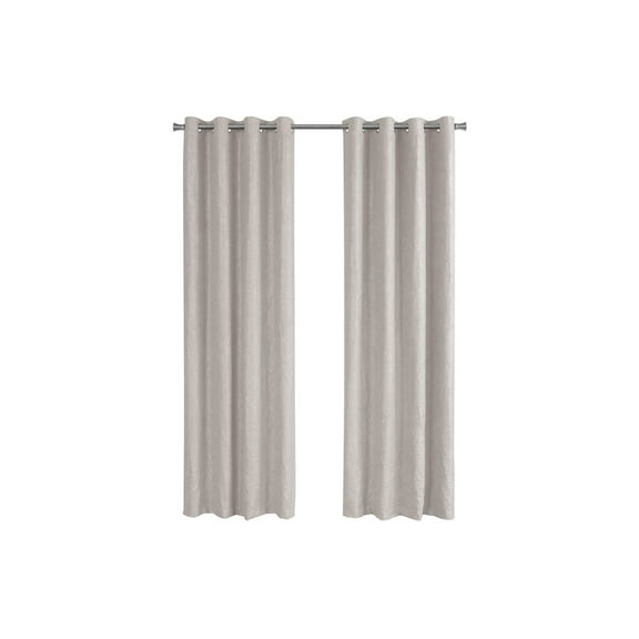 Window Curtains Curtain Panel, 2pcs Set, 54"w X 84"l, Room Darkening, Grommet, Living Room, Bedroom, Kitchen, Beige Micro Suede, Contemporary, Modern,Blackout Curtains
