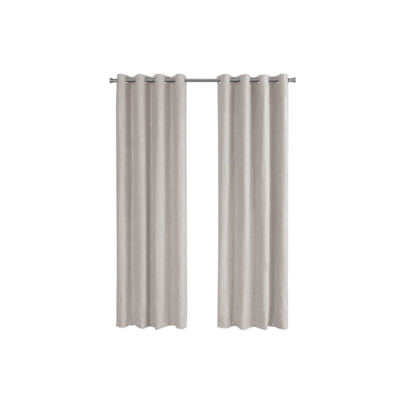 Window Curtains Curtain Panel, 2pcs Set, 54"w X 95"l, Room Darkening, Grommet, Living Room, Bedroom, Kitchen, Beige Micro Suede, Contemporary, Modern,Blackout Curtains