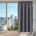 thumbnail image 1 of Window Curtains, Home Decor Window Accessories Curtains Heat Insulation Energy Saving Bedroom and Living Room Curtains Solid Colour Silk Curtains for Bedroom and Living Room 63 x 37.8 Inch, 1 of 4