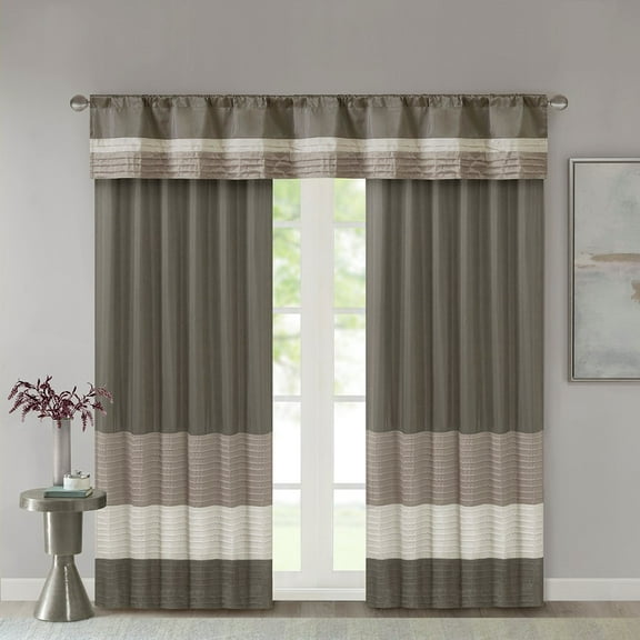Window Curtains, Polyoni Pintuck Curtain Panel(Only 1 Pc Panel), Blackout Curtains, Sheer Curtains,
