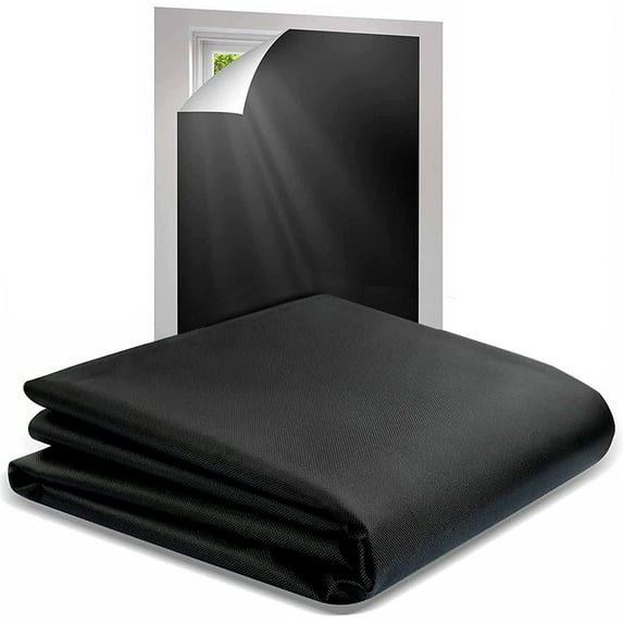 Window Curtains Portable Curtains Room Curtains For Baby Nursery Bedroom Dormitory Or Travel Use/ Temporary Blackout Self-Adhesive Diy Curtains, 1.45*1 Meter.