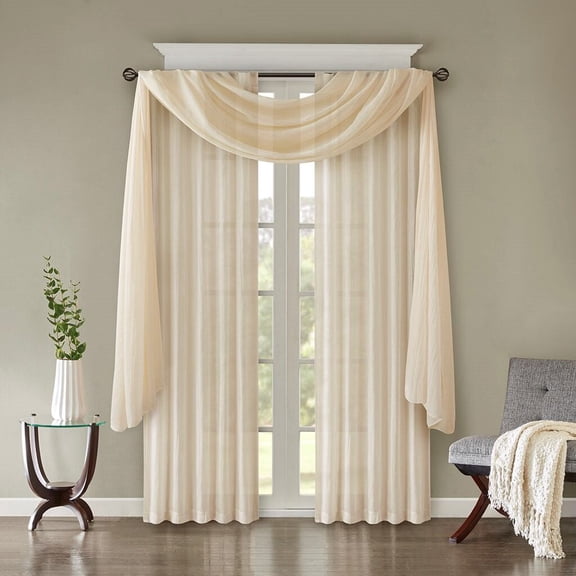 Window Curtains, Solid Crushed Curtain Panel Pair(2 Pcs Window Panels), Cream Blackout Curtains,Polyester Curtain Rod, Household Supplies & Décor Curtains