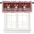 thumbnail image 1 of Window Curtains Valance Rod Pocket Curtain Drapery for Living Room Kitchen Bathroom Cartoon Chef Buffalo Plaid Soft&Washable Small Window Treatment Tiers Valances Farmhouse Style 1 Panel, 1 of 5