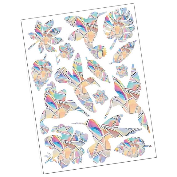 Window Decal Bird Strikes Anti-Collision Sticker to Save Bird From Collision,None Adhesive Rainbow Decals for Window