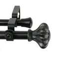 thumbnail image 1 of Window Decorative Flair Double Curtain Rod Black 48-84", 1 of 2