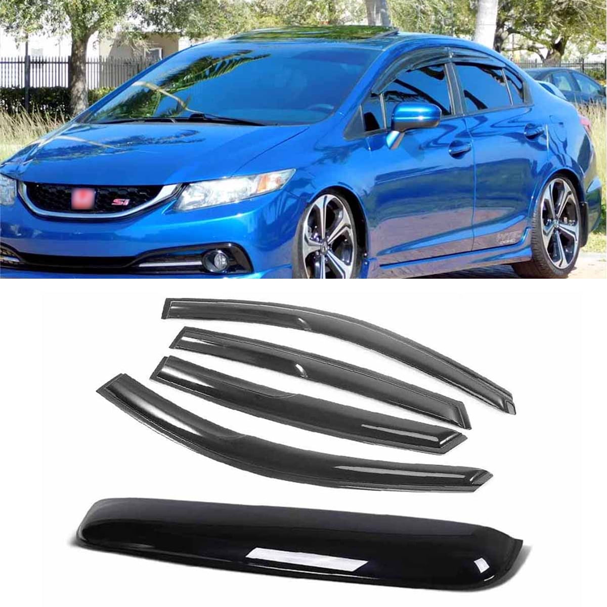 Window Deflector JDM Fit for 2012 2013 2014 2015 Honda Civic Sedan