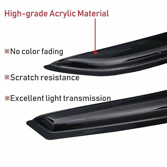 Window Deflectors Fit for 2006 2007 2008 2009 2010 2011 2012 2013 Au-di A3 Hatchback 4-Door Rain Window Visors Vent Guard Dark Smoke