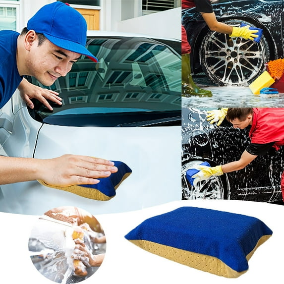 Window Defogger Sponge for Car, Window Sponge Extra Large Pack Of Two Super Absorbent Auto Window Cleaner No Scratch Ideal For Glass And Windows, Car Window Cleaner