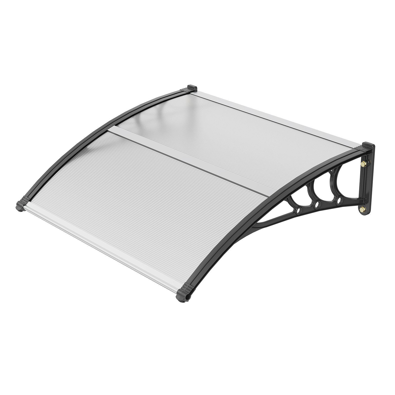 Window Door Awning Canopy, UPF 50+ Polycarbonate Entry Door Outdoor Window Awning Exterior Front Door Overhang Awning