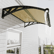 Guansu Window Awning Canopy, Polycarbonate Waterproof Cover with Large Sink for Door Patio and Eaves