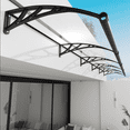 thumbnail image 1 of Window Door Awning Canopy with Large Sink, Polycarbonate Window Awnings Canopy UV Rain Cover Front Door Eaves Canopy Awnings For Patio Waterproof Window Awning, 1 of 8