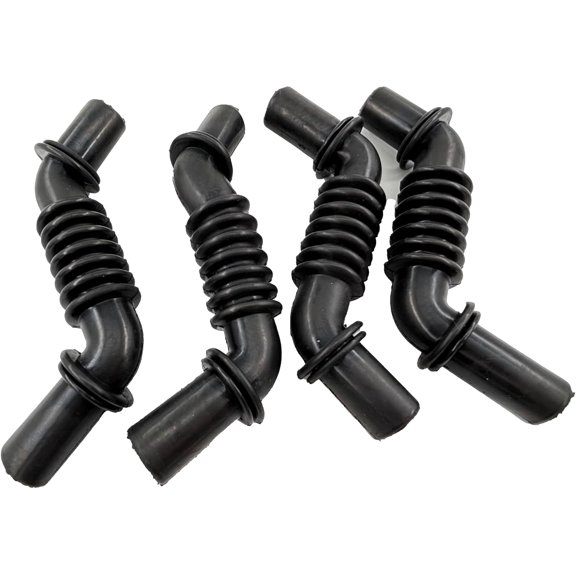 Window Door Jamb Wiring Boots Accordion Style Z 4 Inch Long 3/4 Inch Hole for Custom Cars 4 Pack