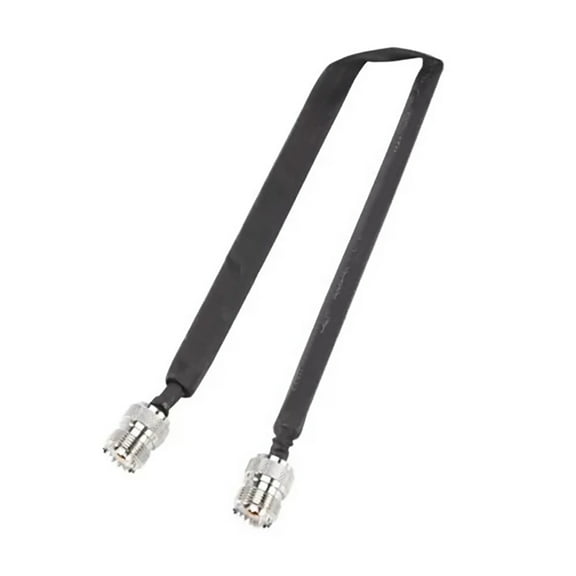 Window/Door Pass Through Flat RF Coaxial Cable SO239 UHF Female 12-Inch 50 Ohms