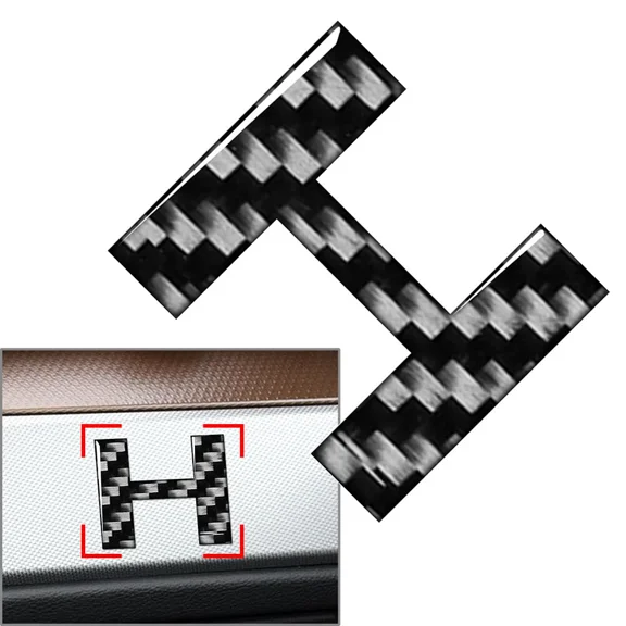 Window Door Wall Car Badge Emblem Alphabet Letter Decals Stickers H