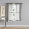 thumbnail image 1 of Window Elements Contemporary Solid Print Rod Pocket Sheer Curtain Panel, 56" x 63", 1 of 5