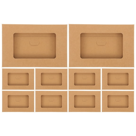 Window Envelope Box Paper Boxes Postcard Wrapping Bags Blank Gift Envelopes Invitation Kraft 10 Pcs