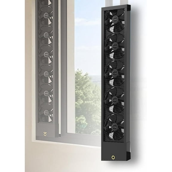 Window Exhaust Fan, 5CM Retractable Window Exhaust Fan, Adjustable Speed 0-2800 RPM, Retractable 35-135cm Optional, Removable Screen for Mistakes, for Home, Kitchen, Bedroom & Offi