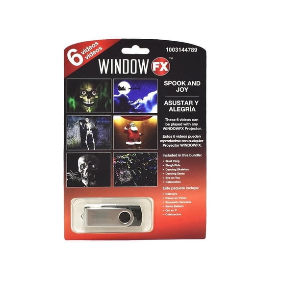 Window FX Halloween 6 Videos Spook & Joy USB Haunted House Prop Decor New 2018