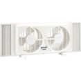 thumbnail image 1 of Torando 9 Inch Dual Window Fan with 2-Speed Adjustable, 22-33 Inch Expandable, Manual Air Intake & Exhaust Control, 60W Power, Ideal for Home, Office, Bedroom, Kitchen, White Window Fan, 1 of 7