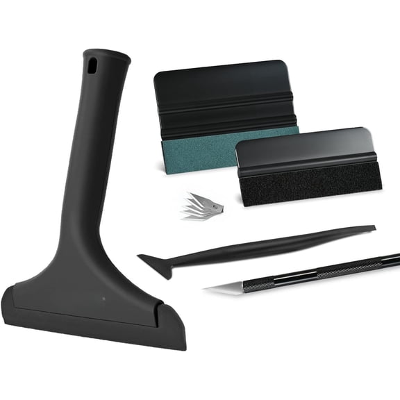 Window Film Application Kit, Vinyl Wrap Kit, Auto Window Tint Tool Kit, Wallpaper Smoothing Tool Includes Flet , Tucking , Scraper and Film Set