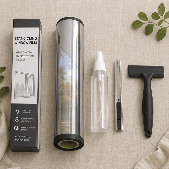 Window Film Daytime See Out Not In Uv Blocking Heat Control Tint For Home With Tools Shatterproof One Way Reflective Mirror Black 35.4 X 157.7 Inch