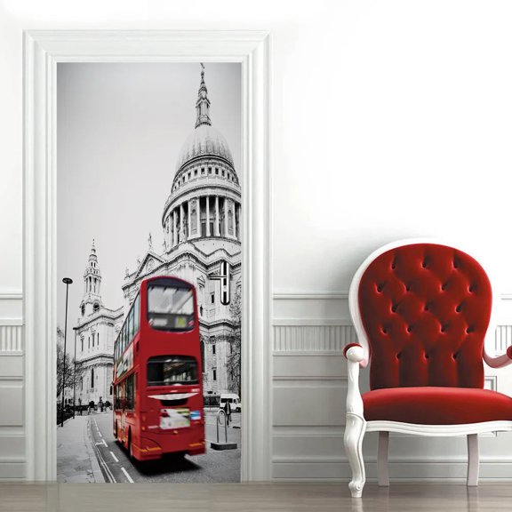 Window Film Door Sticker Glass Films D Natural Scenery Privacy Films Door Stickers Kitchen Office Ho