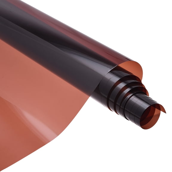 Window Film, Glass Sun Blocking, Heat Control Self Adhesive Brown Window Tint, 9.8x1.97ft for Home Office
