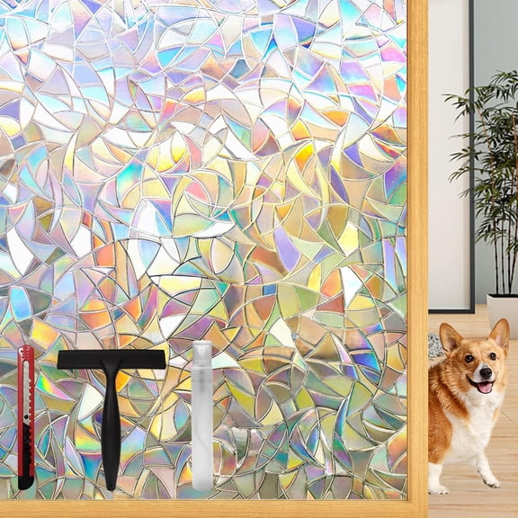 Window Film Multicolor 23.6 x 78.7 Inch Heat Control UV Protection