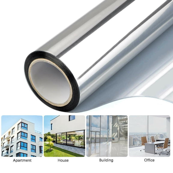 Window Film One Way Mirror Tint HOME TINTING Privacy Solar Reject Glare UV Block 19" W