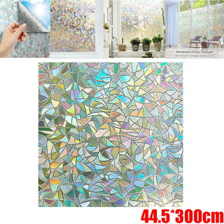Iridescent Window Film Premium Color High Heat Control and Daytime Privacy  Neon Colors Abstract Dreamy Fantasy Privacy Window Film 27.6Wx39.4L-inch x2