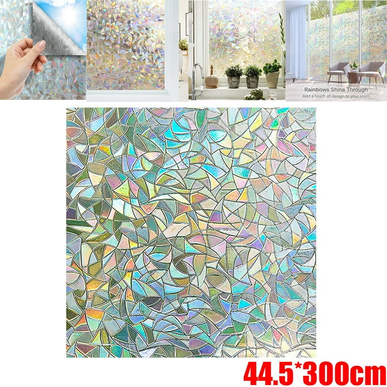  Fireworx Rainbow Window Film, Iridescent Prism Mosaic Window  Cling, UV Blocking Stained Glass Privacy Film - Decorative Vinyl Glass  Covering for Kitchen, Livingroom, and Bathroom 35.4 x 78.7 Inches : Home &  Kitchen