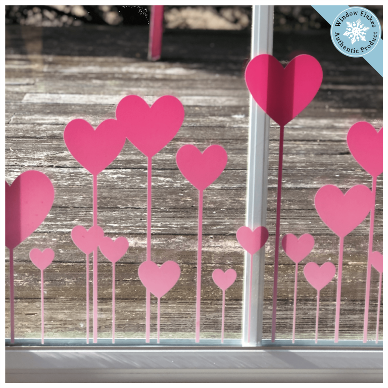 Valentines Day Decor Window clings 10 Sheet for Glass Windows Double-Sided  Valentines Day Decorations Heart Window Decal