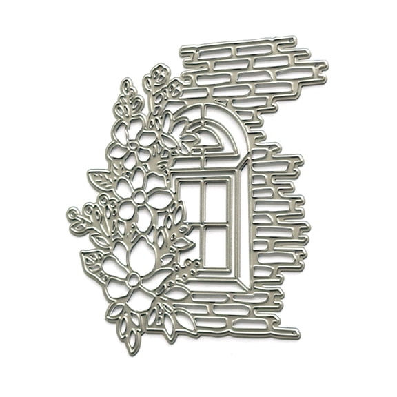 Window Flower Cutting Dies Carbon Steel Die Cut Templates Metal Embossing Stencils for Scrapbooking Card Making Albu