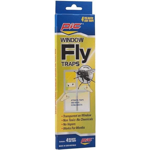 BONIDE Window Fly Trap Eliminator - Indoor Plastic Trap for Flies - 4 Pack