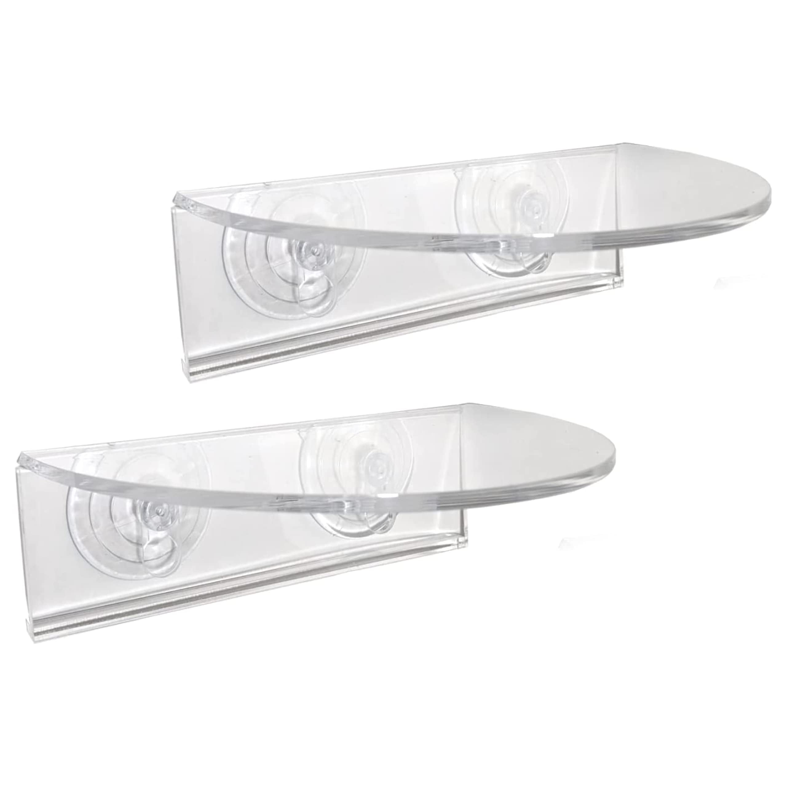 Window Garden LLC | Double Veg Ledge - Window Shelf For Plants, Clear Acrylic Shelves - Suction Cup Indoor, 8.78" x 4.8"