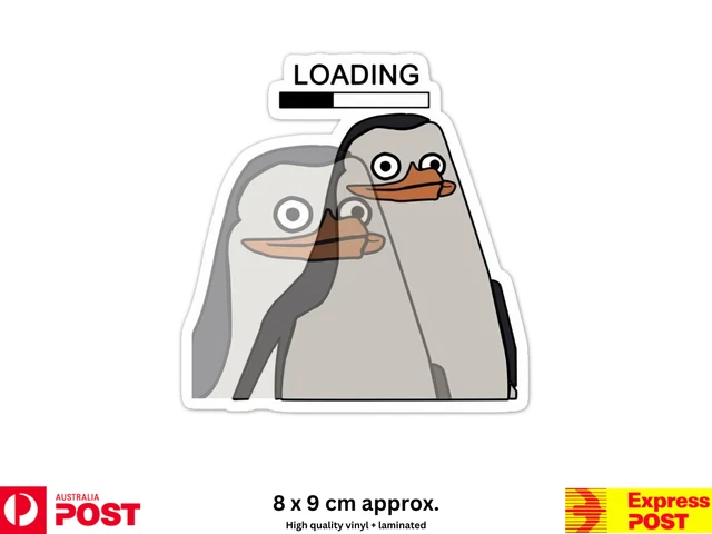 Window Gift Penguin Loading Bar Animal Sticker Phone Decal Water Bottle ...