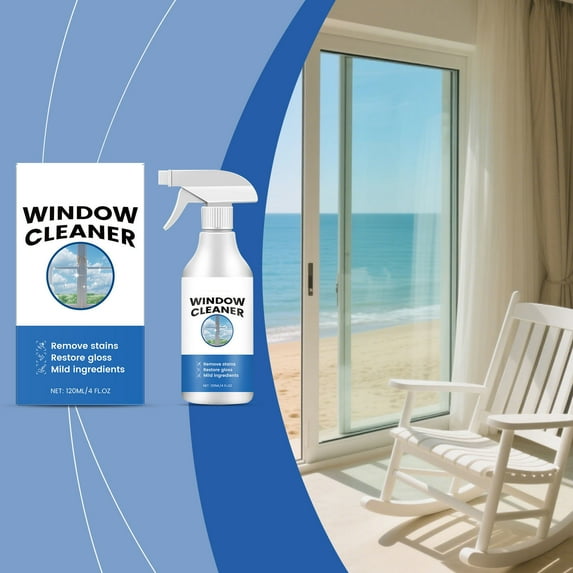 Window Glass Cleaner Spray 120ml For Streak Free Glass Cleaning And Shine