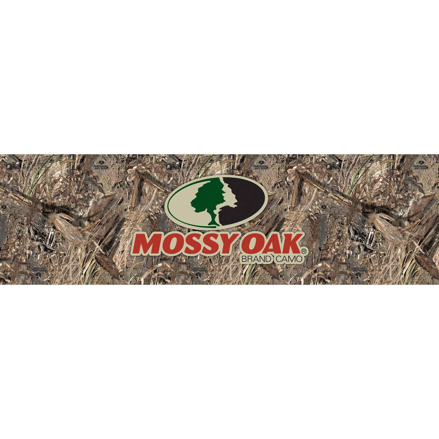 Window Graphic with Mossy Oak Camo & Logo - Small - Duck Blind