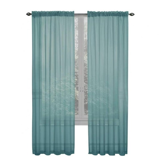 Window Green Sheer Curtains 1 Panel Sheer Green Curtains Clear Curtains Basic Rod Pocket Panel for Bedroom Children Living Room Yard Kitchen (39.4"W x 78.8"L)